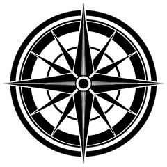 Compass rose graphic isolated on white background