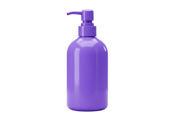Isolated Purple Pump Bottle for Liquids