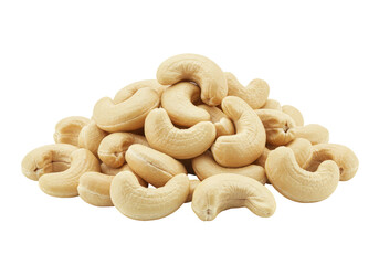 Isolated Fresh Pile of Cashew Nuts