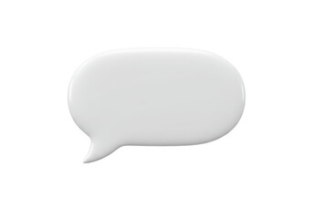 Isolated White Speech Bubble for Text