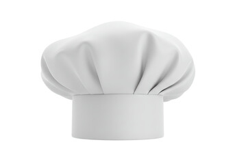 Isolated White Chef Hat Culinary Professional