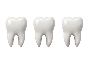 Isolated White Teeth Row Dental Health