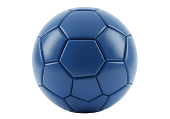 Isolated Dark Blue Soccer Ball Detailed Texture