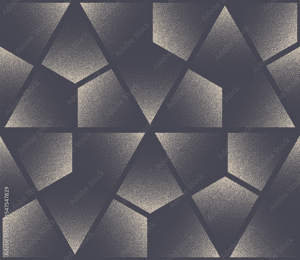 Poster oriental arabic geometric flair ornament seamless pattern abstract dot work vector background. intri