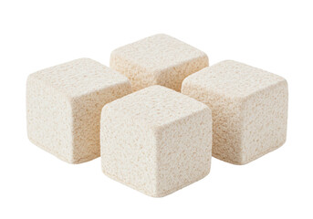 Isolated Pile of White Turkish Delight