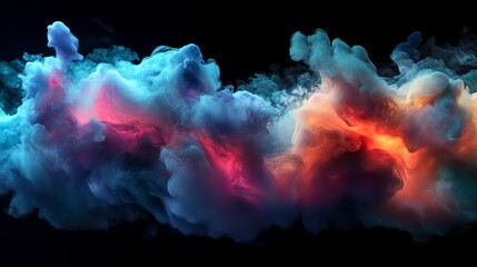 Clouds on black background