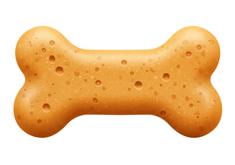 Isolated Bone Shaped Dog Biscuit Snack