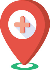 Obraz premium Isometric medical location pin icon design