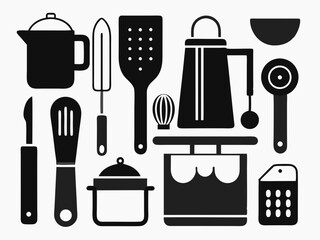 set of kitchen utensils