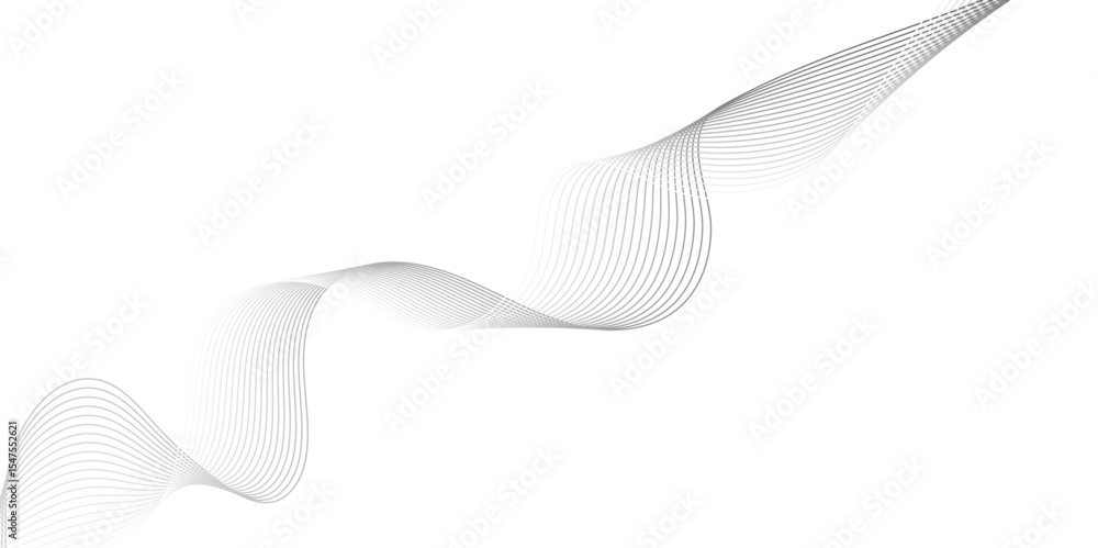 Poster abstract grey wavy lines digital frequency track equalizer background. curved wave smooth stripe sea