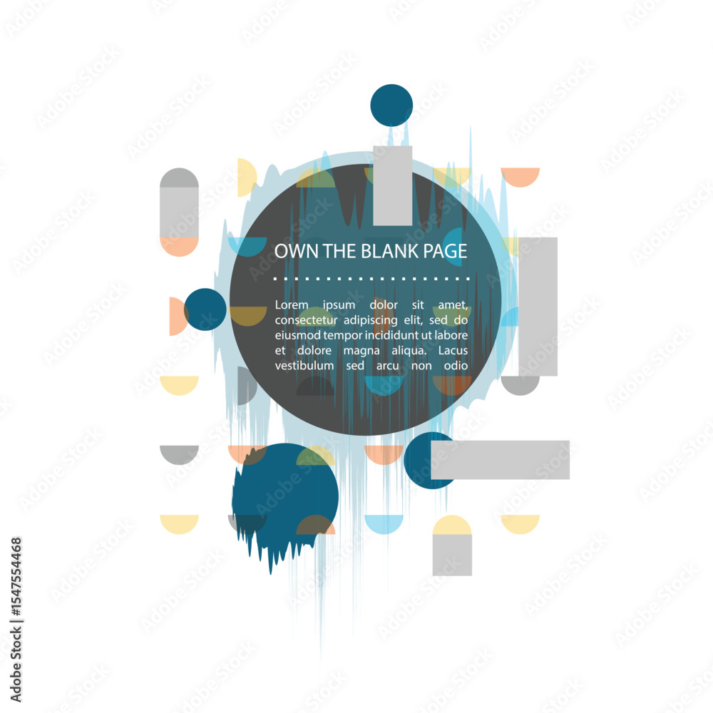 Aufkleber Set of abstract modern graphic circle elements vector