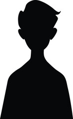 Male Avatar Silhouette with Modern Hairstyle