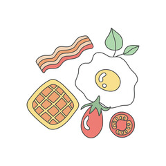 Hand drawn Breakfast illustration