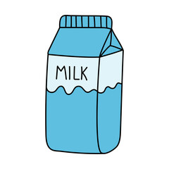 Hand drawn milk bottle icon