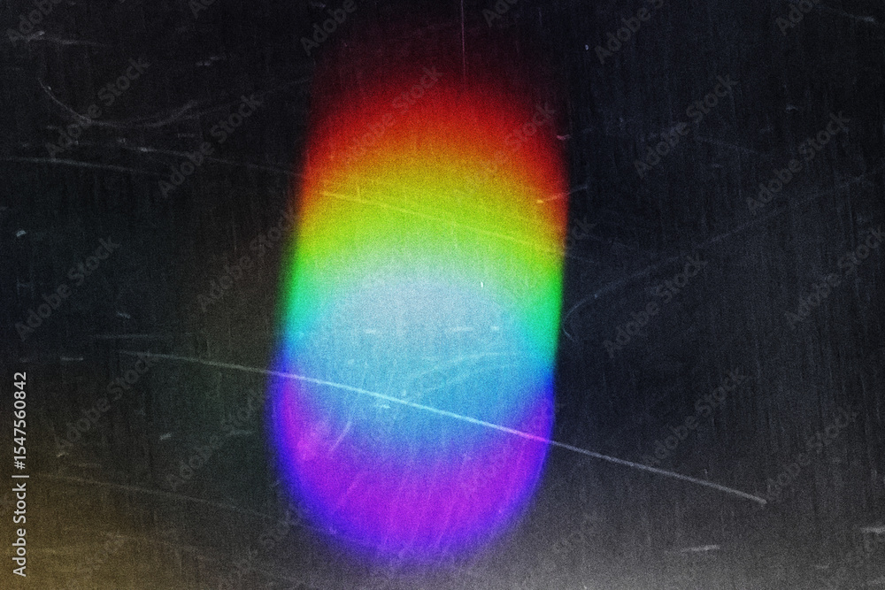 Poster abstract colorful light streaks create a bright rainbow glow with fiery energy and a shiny star patt