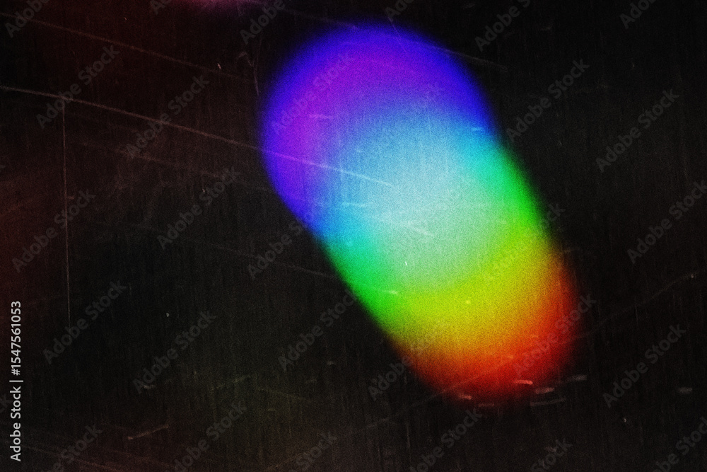 Poster abstract colorful light streaks create a bright rainbow glow with fiery energy and a shiny star patt