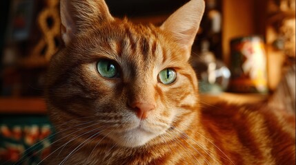 portrait of a red cat