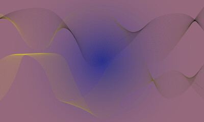 Abstract Purple and Pink Background with Floral Waves and Smooth Lines