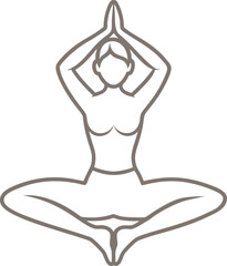 silhouette of yoga woman