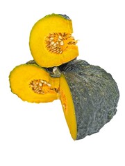 A whole green pumpkin isolated on a white background. This clean and minimalistic studio shot highlights the natural color, texture, and organic shape of the vegetable, making it ideal for topics rela