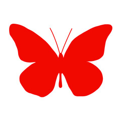 red butterfly art isolated on transparent background 