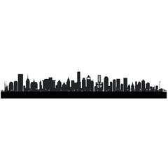 Obraz premium City scape Silhouette city architecture illustration vector