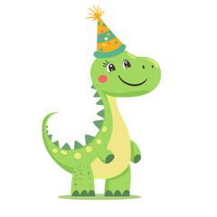 Fototapeta premium Hat illustration children's dinosaur vector