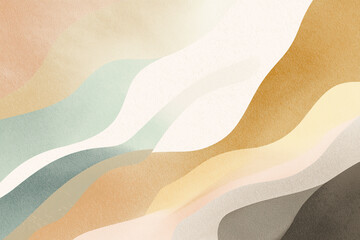 abstract background with colorful waves. Soft Abstract Mental Health Background — Self-Care and Wellness Concept