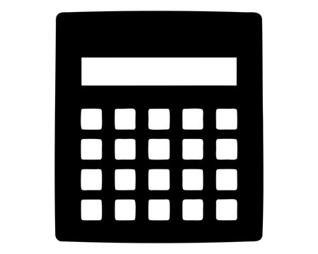 Calculator silhouette, Calculator vector illustration, Calculator icon