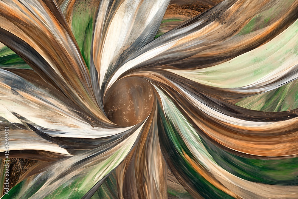 Poster swirling vortex: an abstract representation of a swirling vortex, rendered with dynamic lines and ea