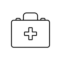 Fototapeta premium first aid kit icon on white background .svg