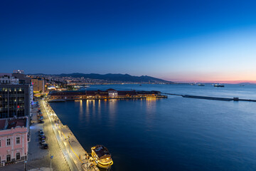 Panoramic view Konak Pier Shopping Mall in Izmir city. Izmir, Turkey
