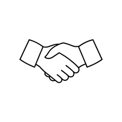 handshake icon on white background  .svg