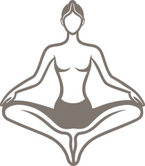 silhouette of yoga woman