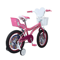 bicycle isolated on white background with pinkred