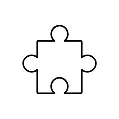 Obraz premium puzzle piece icon on white background .svg