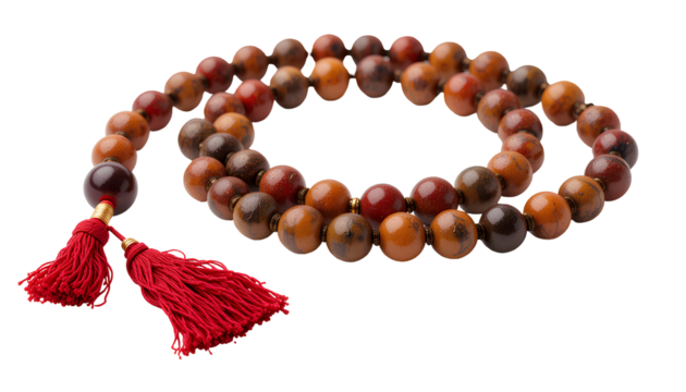 Prayer Beads Illustration Isolated on Transparent Background – Spiritual Accessory PNG