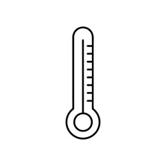 thermometer icon on white background  .svg