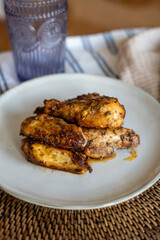 recipe of chicken wings with golden spices in the oven
