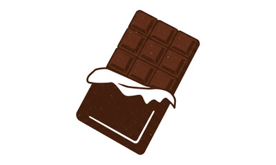 chocolate bar on white