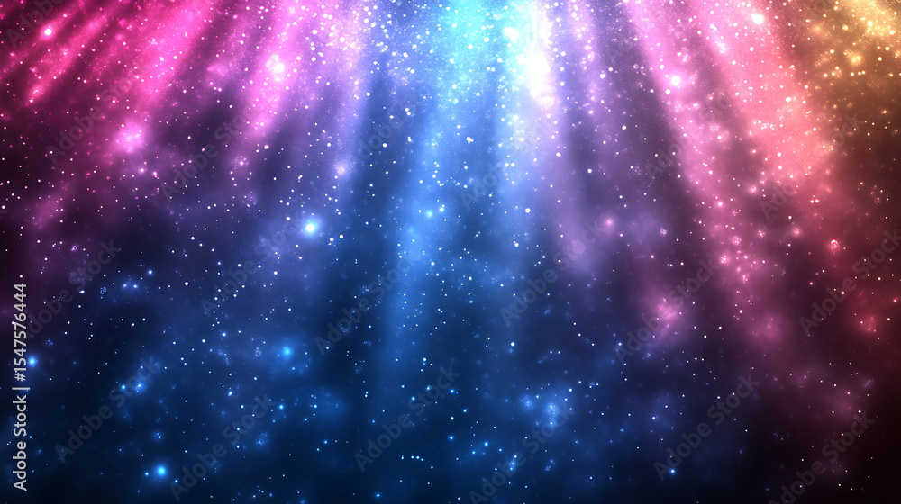 Aufkleber ethereal cosmic radiance an abstract galaxy background with sparkling stars and nebula effect in sha