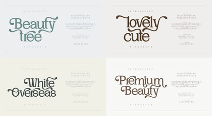 Elegant Font, aesthetic, Uppercase Lowercase and Number. wedding font, Classic Lettering Minimal Fashion Designs. Typography modern serif fonts regular decorative vintage concept. vector illustration 