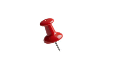 Red Push Pin Isolated on Transparent Background – Office Stationery PNG