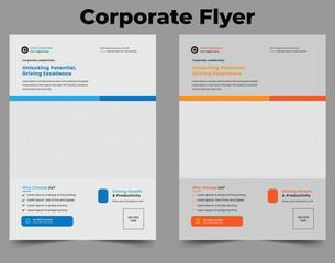 Creative Corporate & Business Flyer Brochure Template Design, abstract business flyer, vector template design. Creative modern vector file concept with dynamic abstract shapes on background