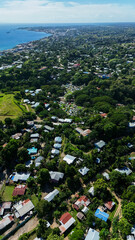 Vertical aerial view to the east of the city of Honiara.