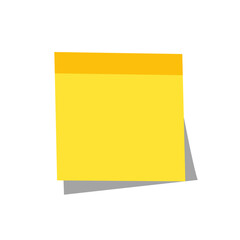 Yellow Sticky Note Vector - Blank Reminder Sticker