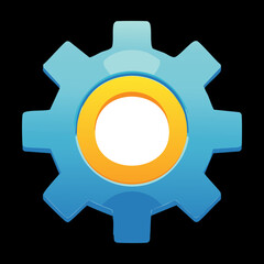 Blue Cogwheel Gear Mechanism Industrial Part