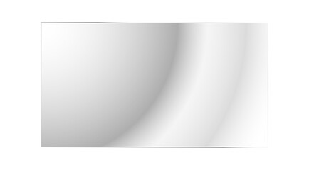 Clear, shiny acrylic sheet with realistic glare and reflections. Transparent plastic panel ideal for displaying objects or designs