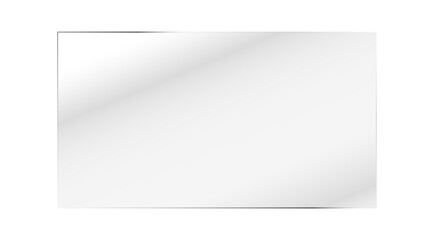 Realistic Transparent Glass Plate with Shadow on Checkered Background