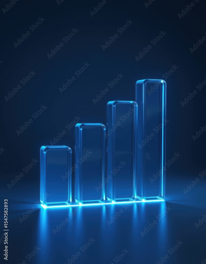 Poster growth chart progression in a digital environment business concept visualization modern technology a